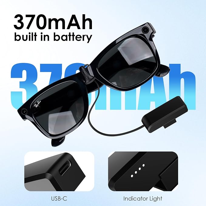 Wearable Charger for RayBan Meta Gen 2, RayBan Meta Gen 1, - Image 3