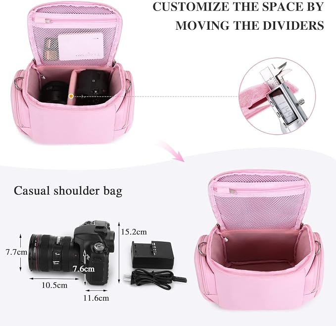 G-raphy Camera Bag Case Pink Small Photography Bags DSLR SLR MIRRORLESS BAG - Image 3