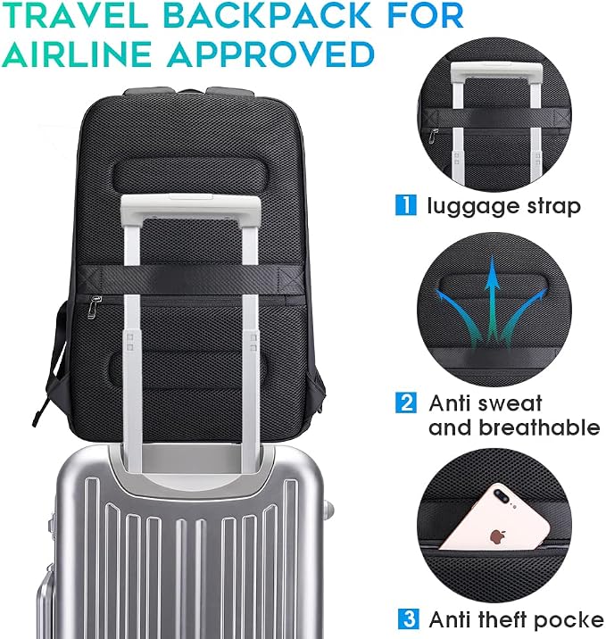 BANGE Business Smart Backpack Waterproof fit 15.6 Inch Laptop Backpack - Image 4