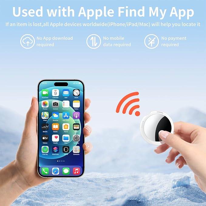 2 Pack Tracker Tags Pair with Apple Find My Bluetooth Air Smart Tags Key Finder - Image 4