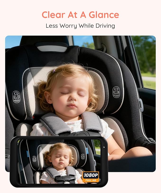 Babyvue BV5 Baby Car Camera 1080P, Dual USB Powered - Image 2