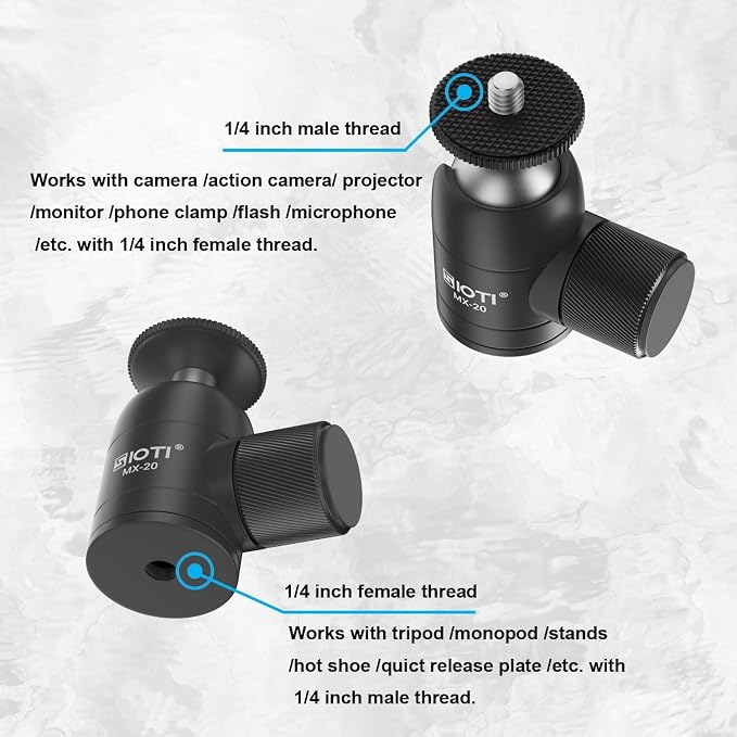 SIOTI Tripod Swivel Mini Ball Head, - Image 5