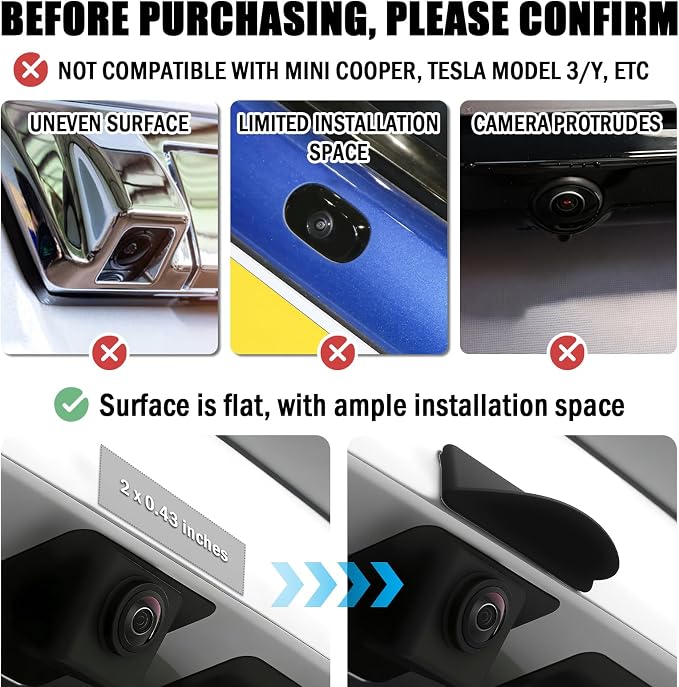 Silicone Car Backup Camera Rain Shield, Self-Adhesive Rear View Backup Camera - Image 6