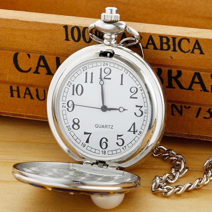 Men's Pocket Watch, Arabic Digital Dial Pocket Watches - Image 3