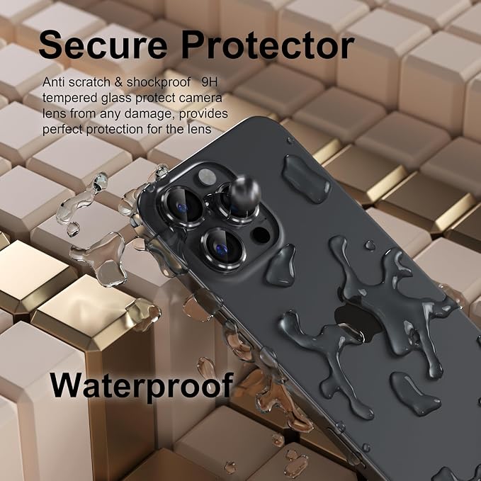 Misea Compatible for iPhone 16 Pro/iPhone 16 Pro Max Camera Lens Protector - Image 3