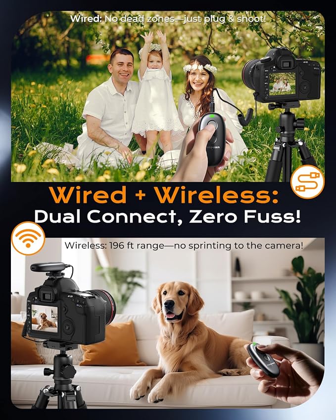 for Nikon Camera Rechargeable Remote Shutter Release - Image 2