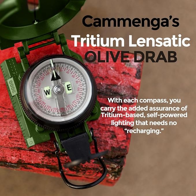 Cammenga Official US Military Tritium Lensatic Compass, Accurate Waterproof - Image 8