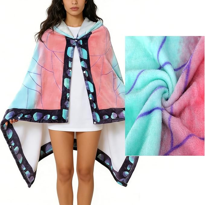 Juejuezi Hooded Wearable Blanket Hoodie Throw Blanket Cloak Cosplay Costume - Image 3