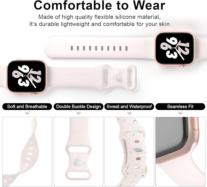 Sport Band Compatible with Apple Watch 38mm 40mm 41mm 42mm 44mm 45mm 46mm 49mm - Image 3