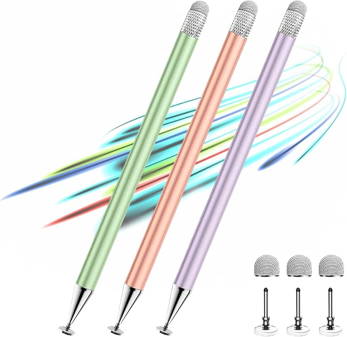 Stylus Pen for Touchscreen ipad.2-in-1 Tip for Nintendo Switch | Disc & Fiber by ZhaoCaiJinBao