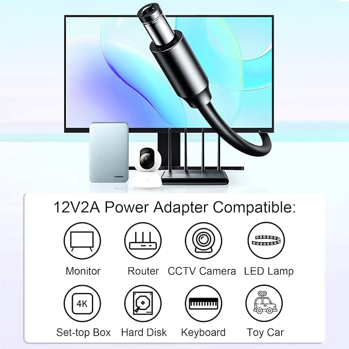 UL12V AC Power Adapter, With 5 plugs, - Image 3