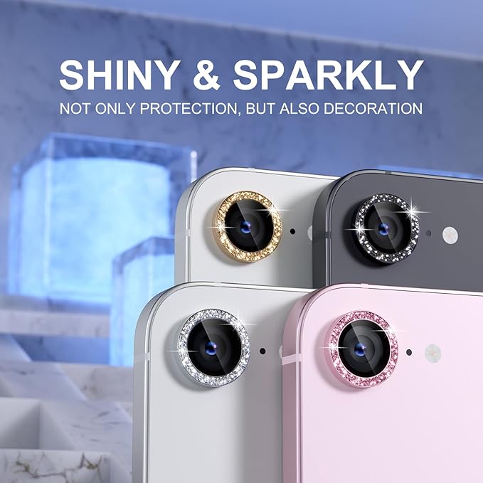 Choiche Compatible for iPhone 17e / 16e Camera Lens Protector Bling, 9H - Image 7