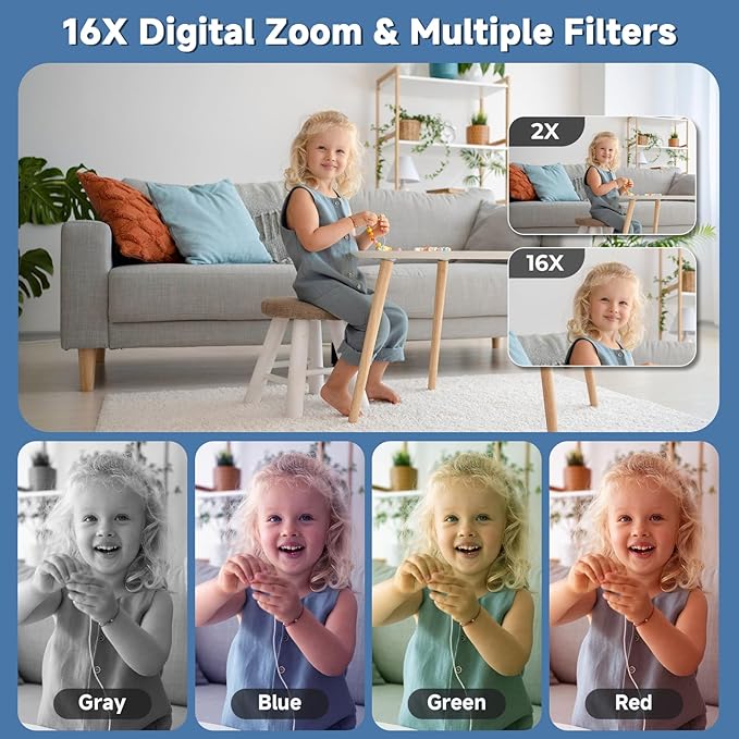 Digital Camera, 44MP Compact Camera, FHD 1080P Point and Shoot Digital Cameras - Image 6