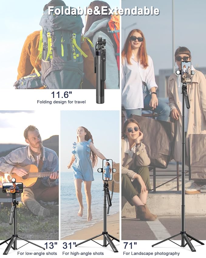 Yeaki 71" Phone Tripod, Tripod for iPhone - Image 6