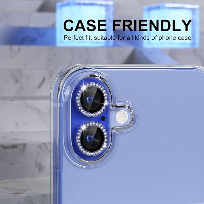 Choiche Compatible for iPhone 16 /iPhone 16 Plus Camera Lens Protector Bling - Image 4