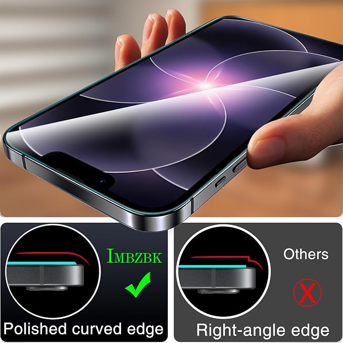 IMBZBK 3 Pack Screen Protector for iPhone 17e / iPhone 16e Accessories - Image 7