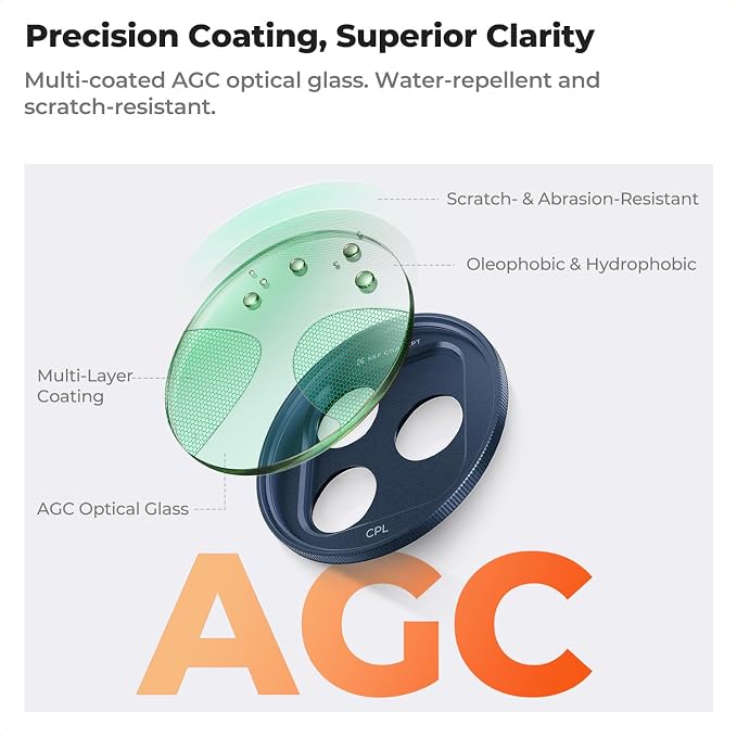 K&F CONCEPT FA301 Snap-On CPL Filter - Image 6