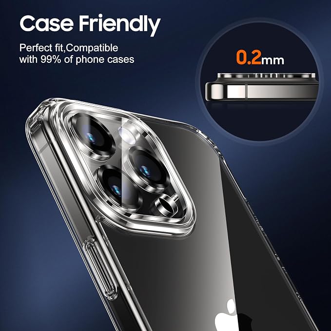 UniqueMe Compatible for 3 Pack iPhone 15 Pro/iPhone 15 Pro Max Camera Lens - Image 6