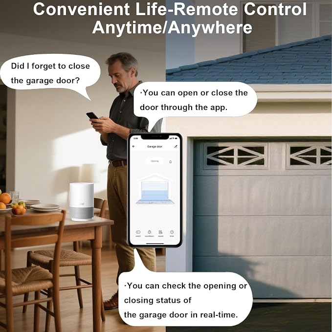 Smart Garage Door Opener Smart WiFi Garage Controller Garage Door Opener - Image 4