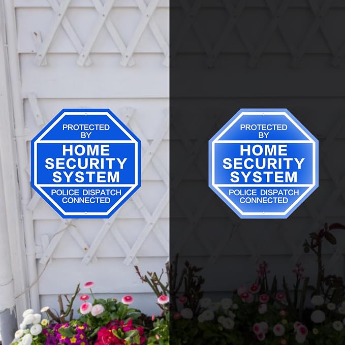 2Pack 10'' x 10'' Reflective Aluminum Home Security Sign, Weatherproof Yard - Image 5