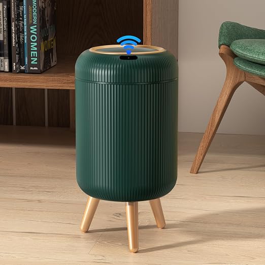 Bathroom Trash Can Automatic Touchless, 3 Gallon Smart Motion Sensor Garbage Can by Onlcuk