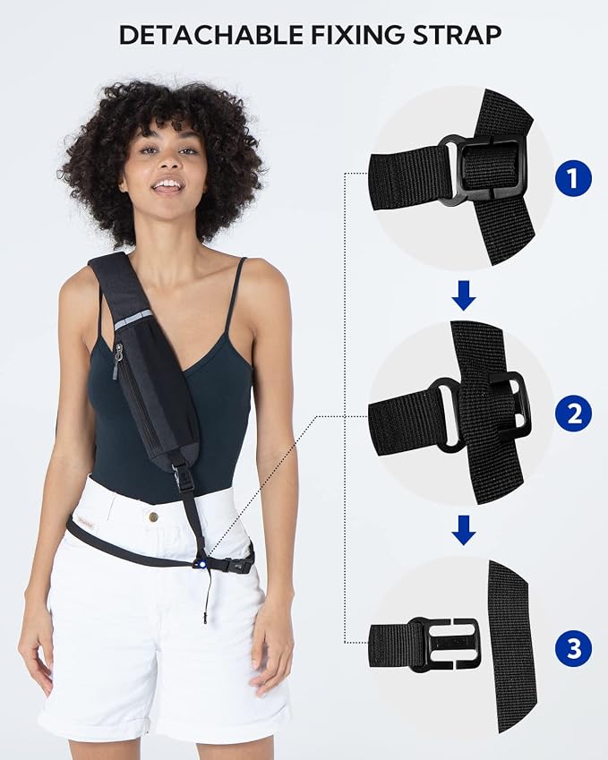 WATERFLY Small Hiking Sling Bag: Crossbody Sling Backpack Chest Bag Daypack - Image 2
