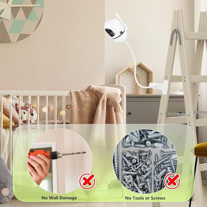 Flexible Baby Monitor Mount for HelloBaby HB6550/HB65/HB40/HB6339/HB66/HB6550Pro - Image 4
