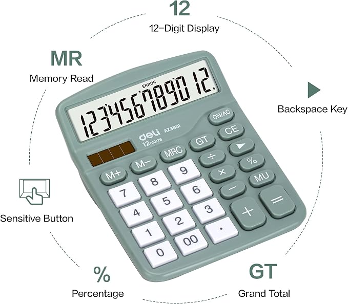 Calculator, Deli Standard Function Desktop Calculators - Image 6