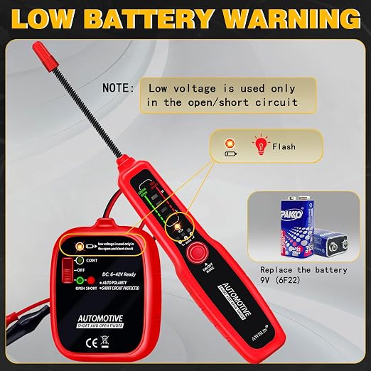AWBLIN Wire Tracer Automotive Electrical Open & Short Finder Circuit Tester - Image 6