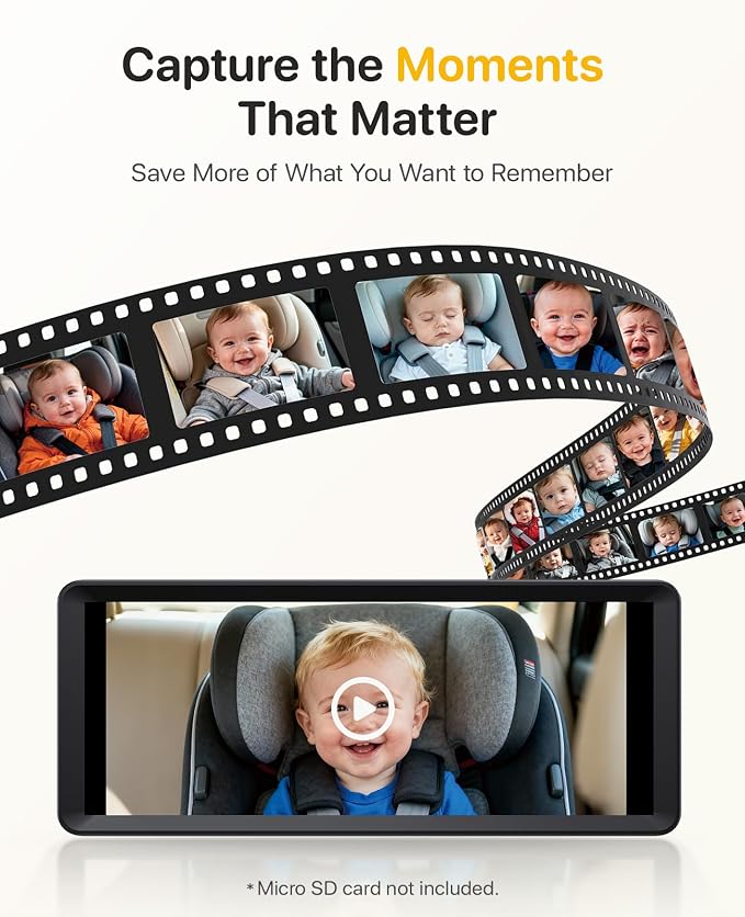Luckview BM5 MAX Dual Baby Car Camera, 1080P HD - Image 5