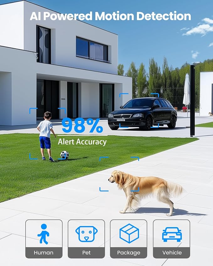 VIZIUUY Solar Security Cameras Wireless Outdoor, 3MP Pan/Tilt 360°View - Image 4