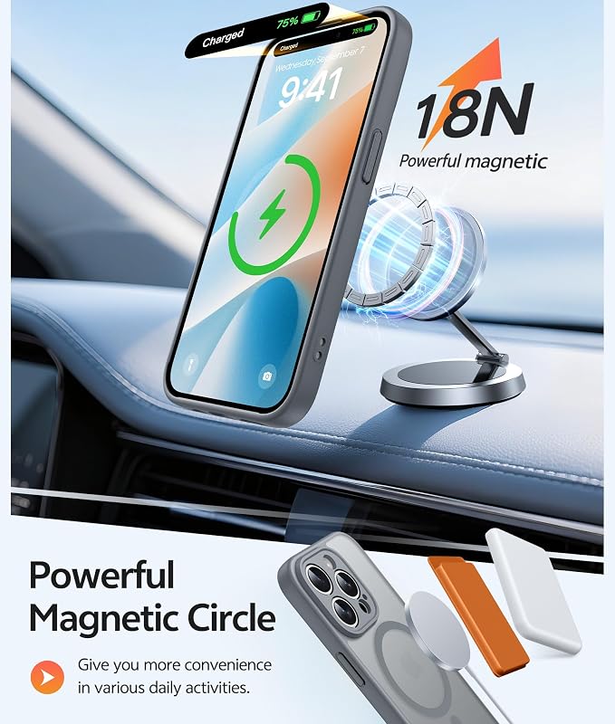 FNTCASE for iPhone 15 Pro Case: Translucent Matte Cases - Image 3