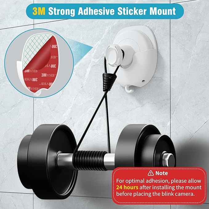 3 Pack Blink Camera No Drill No Screws Wall Mount Bracket - Image 3