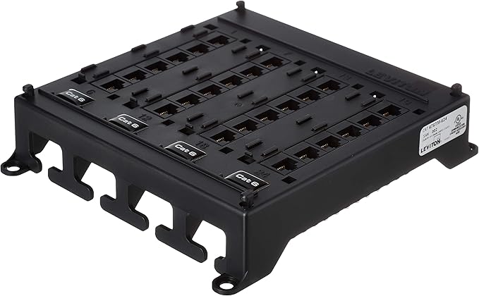Leviton Twist and Mount Patch Panel, CAT 6 24 Port - Image 3