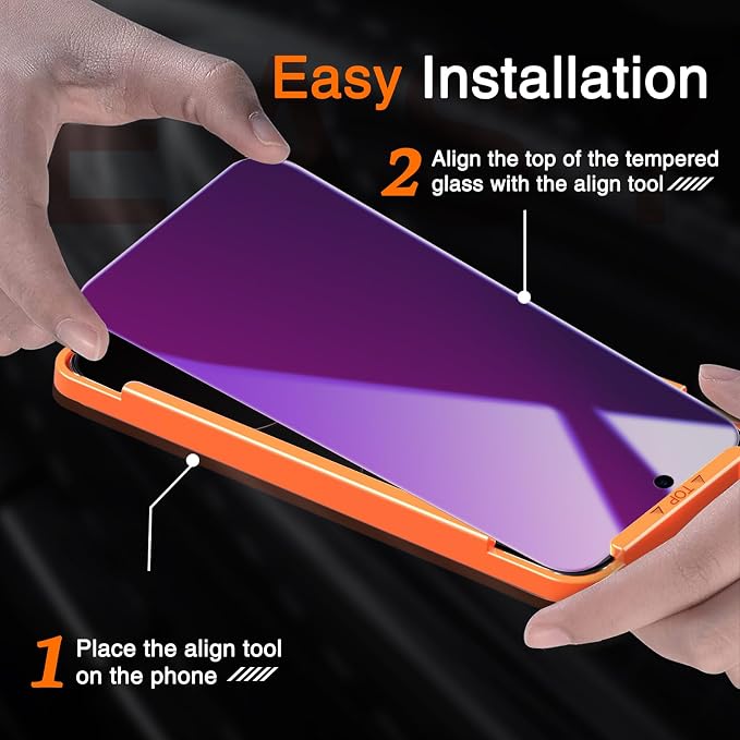 Milomdoi 3 Pack Gradient Colorful Privacy Screen Protector - Image 3