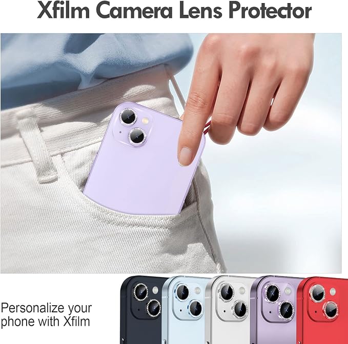 for iPhone 14 / iPhone 14 Plus Camera Lens Protector Bling, 9H Hardness - Image 5