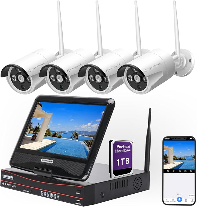 Wireless Security Camera System 16CH Expandable by Cromorc