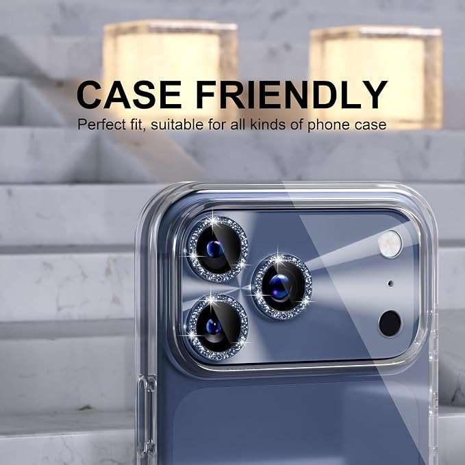 Choiche Compatible for iPhone 17 Pro Camera Lens Protector, Bling Camera Cover - Image 4