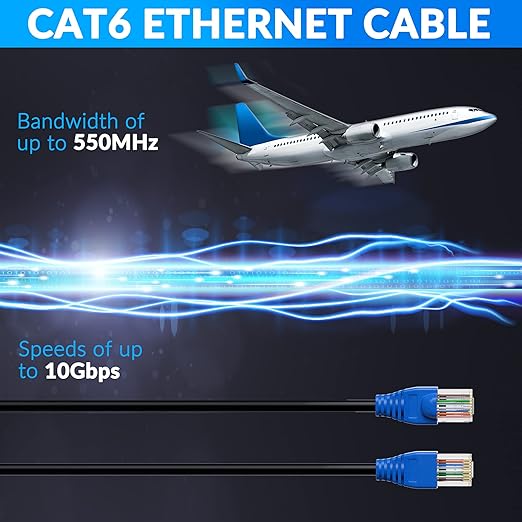 Cat6 Outdoor Ethernet Cable 300ft, Heavy Duty Double Jackets Internet Cord - Image 5