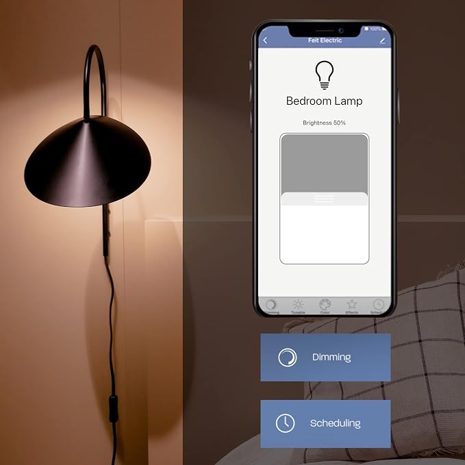 Feit Electric Smart Wi-Fi A19 Filament LED Light Bulb, 60W Equivalent, Soft - Image 4