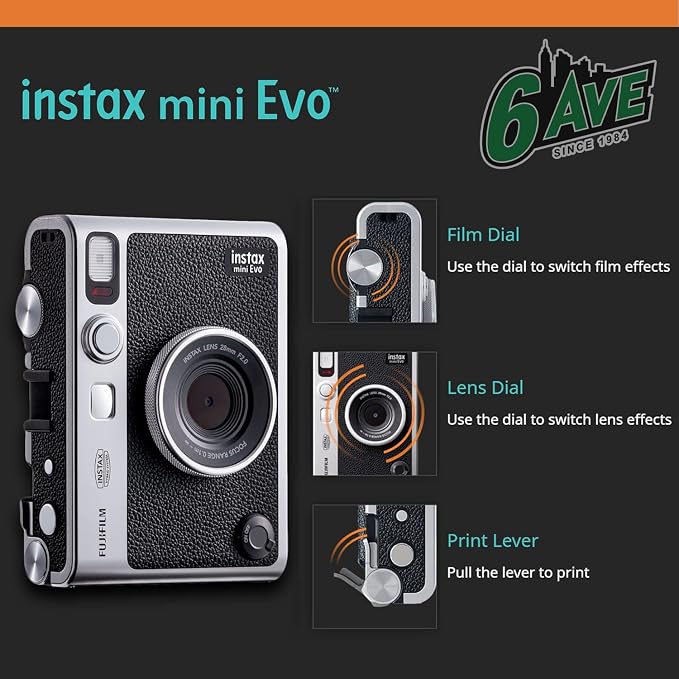 Fujifilm Instax Mini EVO Hybrid Instant Camera Bundle - Image 2
