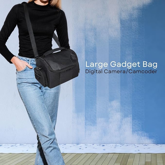 Large Padded Camera Bag with Shoulder Strap – DSLR & Mirrorless Camera Carrying - Image 9