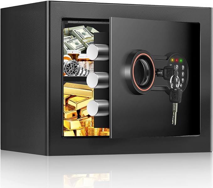 Small Safe for Home, 9.84"H Safe Box for College Dorm Room, Office & Home by BuildYourSafekeepingSystem