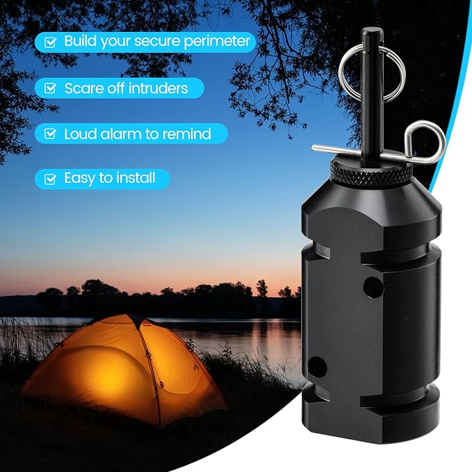 Haoguo 2 Pcs Camp Security Perimeter Trip Wire Alarm, Camping Safety Alarm - Image 3