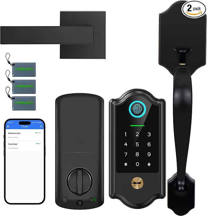 Smart Fingerprint Door Lock for Front Door – Keyless Entry Deadbolt by YOSIMIKA