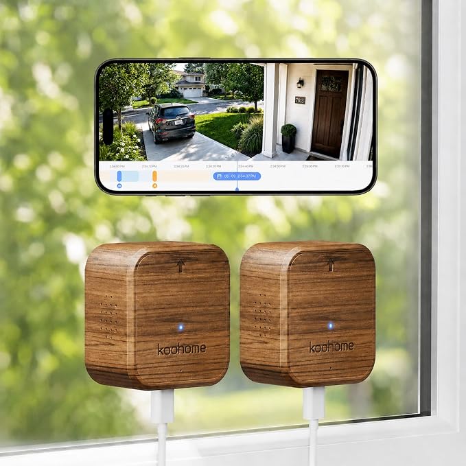 5MP 3K Window Camera 2 Pack for Indoor & Outdoor Home Security, Magnetic Mount by Unknown