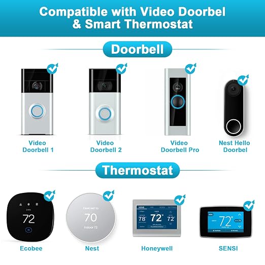 16V 30VA Doorbell Transformer for Ring Video Doorbells, Compatible - Image 2