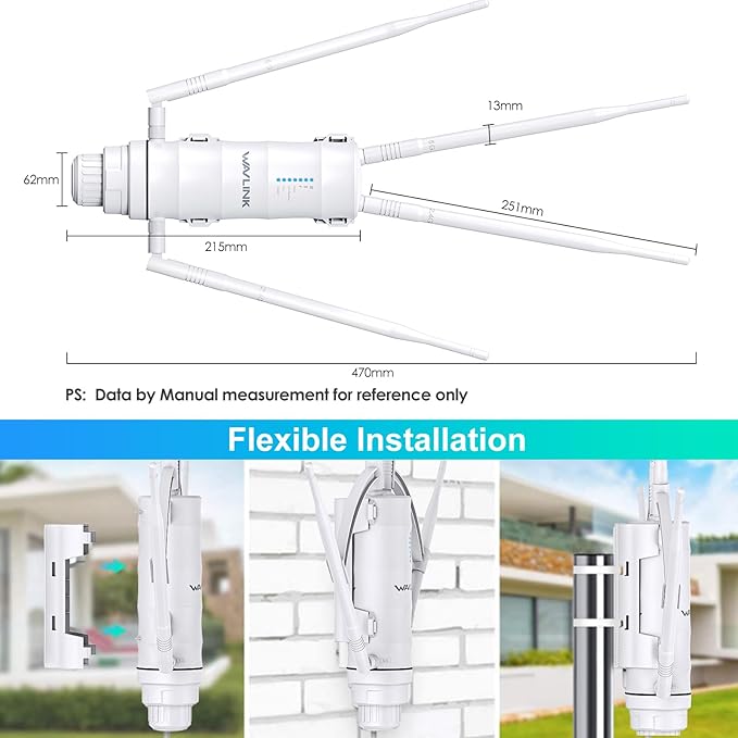 WAVLINK AC1200 Outdoor Mesh Extender/Router, Long Range IP65 Waterproof WiFi - Image 4