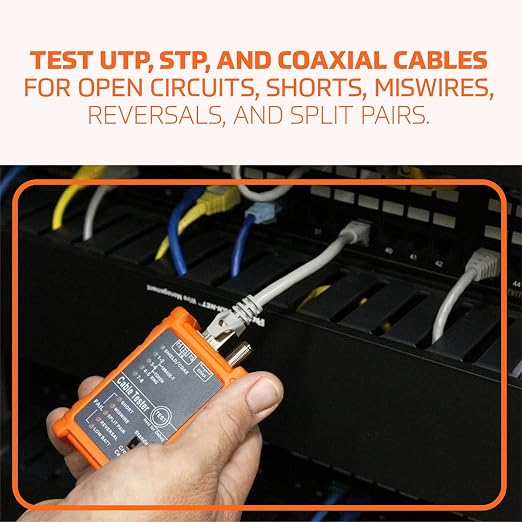 TEMPO Communications PA1594 Network Cable Tester | LAN & AV Cable Continuity - Image 3
