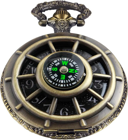 Men's Pocket Watch, Arabic Digital Dial Pocket Watches by Whodoit